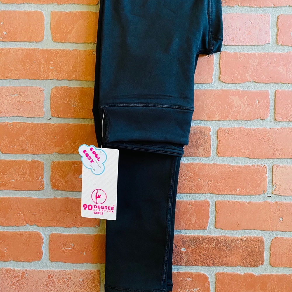90 Degree by Reflex  girls black leggings